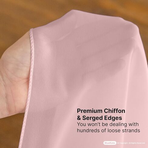 Bluekate Dusty Rose Chiffon Table Runner 120 Inches Long, 12 Pack of Table Runners. Sheer Fabric for Draping or Centerpiece Table Decorations. Gauze Wedding Arch Draping Fabric, Boho Table Runner in Kuwait