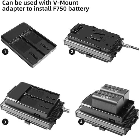 Power Your GVM P80S LED Fixture or Other 30 VDC Devices with Ease Using The GVM V-Mount Battery Plate Adapter with DC Cable Output for P80S Power Your Lights on The go. in Saudi Arabia