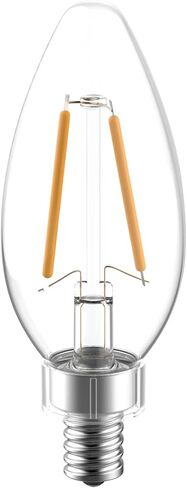 GE Reveal LED Light Bulbs, Candle Lights, 60 Watts, Clear Decorative B11 Bulbs, Medium Base (2 Pack) in Saudi Arabia