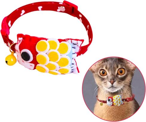 Cat Collar with Bells Personalized Dog Collars Adjustable Length Suitable for Small Medium Pet Cats Dogs Puppies for Walking & Running Training in Kuwait