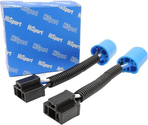 Hisport H9007 ذكر إلى H4 أنثى التوصيل العلوي تحويل كابلات الموصلات محول الأسلاك تسخير المقبس 2 قطعة in Saudi Arabia