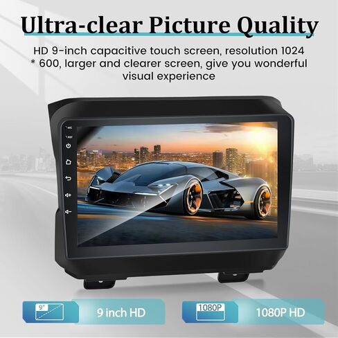 [2+32G] ستيريو سيارة Android لسيارة Jeep Wrangler JL 2018-2021 / Gladiator JT 2020-2021 Wireless Apple Carplay وAndroid Auto، وحدة رأس GPS مدمجة بشاشة لمس 9 بوصة مع DSP + كاميرا احتياطية AHD in Saudi Arabia