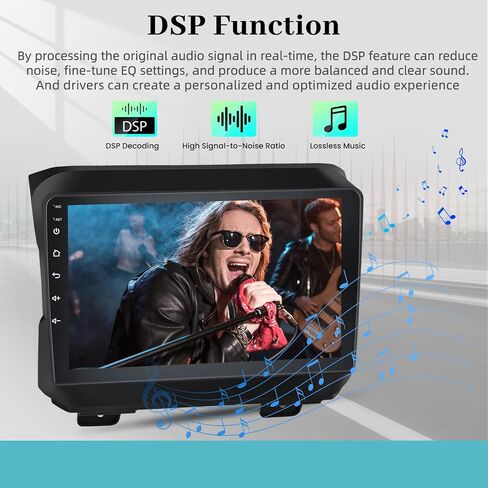 [2+32G] ستيريو سيارة Android لسيارة Jeep Wrangler JL 2018-2021 / Gladiator JT 2020-2021 Wireless Apple Carplay وAndroid Auto، وحدة رأس GPS مدمجة بشاشة لمس 9 بوصة مع DSP + كاميرا احتياطية AHD in Saudi Arabia