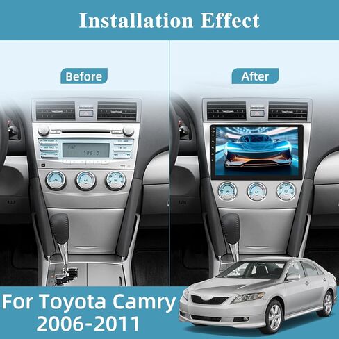 [2+64G] Android 13 Car Radio for Toyota Camry 2006-2011 - Wireless Carplay and Android Auto - 10.1 Inch Touchscreen Car Stereo with Hi-Fi/WiFi/GPS Navigation/SWC + AHD Backup Camera in Saudi Arabia