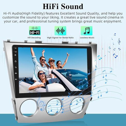 [2+64G] Android 13 Car Radio for Toyota Camry 2006-2011 - Wireless Carplay and Android Auto - 10.1 Inch Touchscreen Car Stereo with Hi-Fi/WiFi/GPS Navigation/SWC + AHD Backup Camera in Saudi Arabia