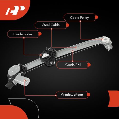A-Premium Power Window Regulator with Motor Compatible with Honda Accord 2008-2012 Crosstour 2012-2014 Rear Passenger Side in Saudi Arabia