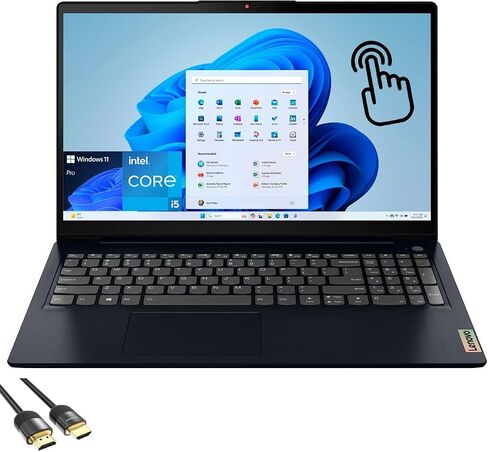 كمبيوتر محمول Lenovo Ideapad 3i، شاشة لمس FHD مقاس 15.6 بوصة، الجيل الحادي عشر من Intel Core i5-1155G7، ذاكرة الوصول العشوائي 16 جيجابايت، 1 تيرابايت PCIe SSD، Wi-Fi 6، كاميرا ويب، لوحة مفاتيح، قارئ بطاقة SD، USB-C، كابل PDG HDMI، Win 11 Pro ، الهاوية الز in Kuwait