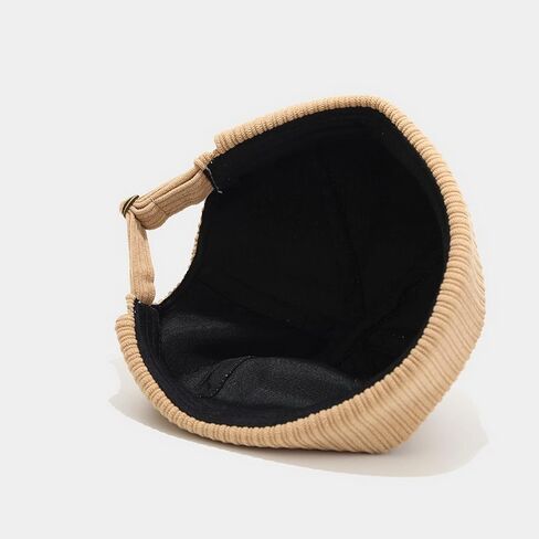 Corduroy Solid Color Bucket Landlord Hat Men's and Women's Cap Roll Sleeve Retro Hat in Saudi Arabia