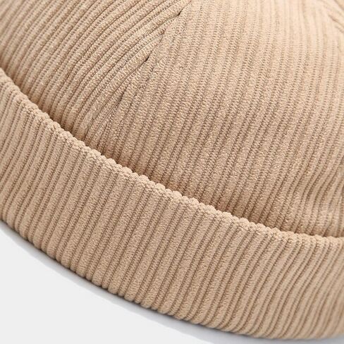 Corduroy Solid Color Bucket Landlord Hat Men's and Women's Cap Roll Sleeve Retro Hat in Saudi Arabia
