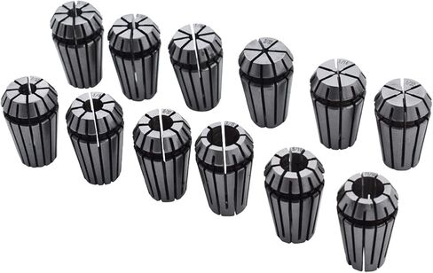 ER16 Spring Collet Set 1/8-3/8 Inch Carbon Steel Spring Collet Set for CNC Workholding Engraving and Milling Lathe Tools 9 Pack in Saudi Arabia