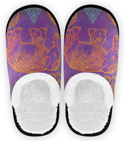 visesunny Slippers for Women Mens Stylish Foral Winter Warm Memory Foam Cotton Home Slippers Soft Plush Fleece Slip on House Slippers for Girls Indoor Outdoor Shoes in Kuwait