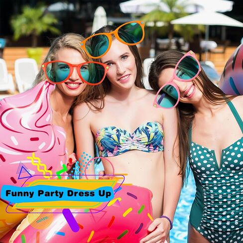 12 Pcs Jumbo Plastic Sunglasses Novelty Clown Props Party Sunglasses for Adults Festival Holiday Swim Costume Cosplay Party Supplies in Saudi Arabia