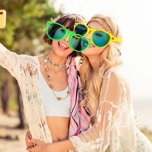 12 Pcs Jumbo Plastic Sunglasses Novelty Clown Props Party Sunglasses for Adults Festival Holiday Swim Costume Cosplay Party Supplies in Saudi Arabia