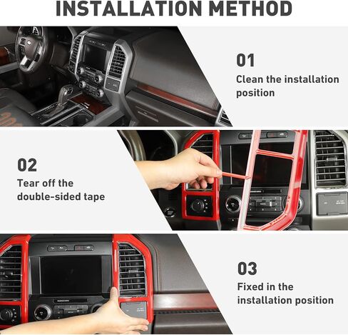 Compatible with Ford F150 Interior Accessories Center Console Dash Panel Cover trim Kits Interior Decoration Trim Kits Compatible with Ford F150 Accessories 2015-2020(5pcs/set,Carbon Fiber Black) in Saudi Arabia