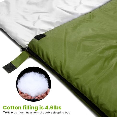 Sleeping Bags for Adults 2 Person, Ohuhu Double Sleeping Bags for Adults with 2 Pillows Fall Winter Cold Weather Waterproof Sleeping Bag for Family Teen Outdoor Camping Hiking Backpacking in Saudi Arabia