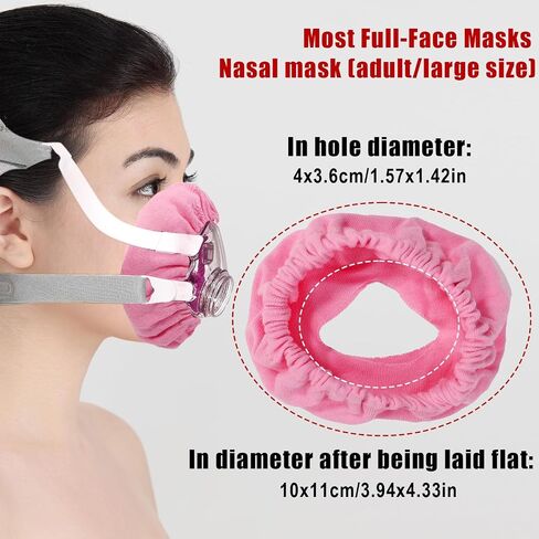 4pcs Mask Cushion Covers Mask Liners for CPAP, Soft Mask Liners for Most CPAP Full Face Masks, Elastic Face Cushion Pads Covers, Reducing Indentation Marks (Pink) in Saudi Arabia
