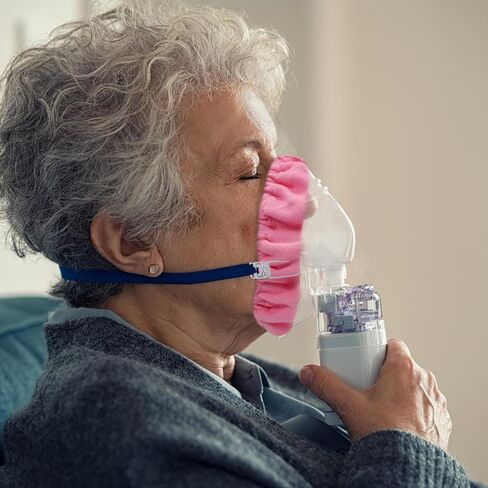 4pcs Mask Cushion Covers Mask Liners for CPAP, Soft Mask Liners for Most CPAP Full Face Masks, Elastic Face Cushion Pads Covers, Reducing Indentation Marks (Pink) in Saudi Arabia