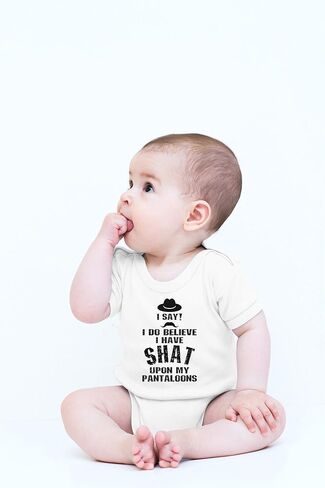 تي شيرت Crazy Bros I Do Believe I Have Shat Upon My Pantaloons - بدلة قطعة واحدة مضحكة للأطفال الرضع in Kuwait