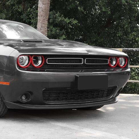 Linskip Front Headlight Ring Trim Compatible with Dodge Challenger 2015 2016 2017 2018 2019 2020 2021 2022 2023, Challenger Headlight Bezel Cover, Challenger Exterior Accessories(red) in Saudi Arabia
