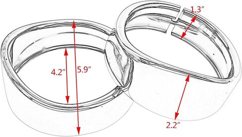 HDBUBALUS Visor Style 7 inch Headlight Trim Ring 4 1/2" Fog Light Trim Ring Turn Signal Trim Ring Set Fit for Harley Softail Touring Chrome in Saudi Arabia