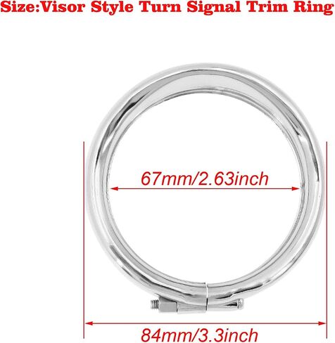HDBUBALUS Visor Style 7 inch Headlight Trim Ring 4 1/2" Fog Light Trim Ring Turn Signal Trim Ring Set Fit for Harley Softail Touring Chrome in Saudi Arabia