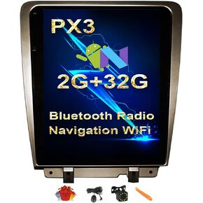 CUSP 12.1 inch Android Car Stereo Radio GPS for Ford Mustang 2010-2014 Navigation Multimedia Player PX6 4G+32G in-Dash Kit Head Unit, Apple Car Play Auto Vertical Capacitive Touch Screen Audio Video
