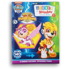Activity Books Pup Patrol ''Super Paws!'' Marshall and Skye Sticker by Numbers Book - Over 60 Stickers and 12 Vibrant Pictures to Fill in!