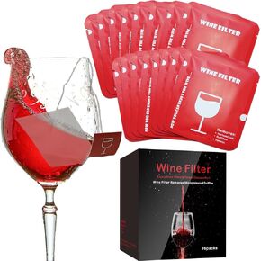 Organic Wine Filter No More Wine Drops or the wand wine purifier Removes Histamines and Sulfites Alleviates headaches Prevent Wine Sensitivities(16-pack)
