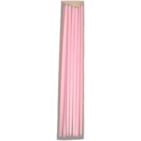 Patrician 16 inches Skinny Taper Candles Birthday Party Cupcake or Cake Candles Tiny Floral Tapers Candle Set of 12 (Light Blue)