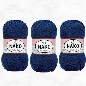 3 Pack NAKO Pirlanta Exclusive Micro Acrylic Yarn Crochet Hand Knitting Art Lot of 3 Skeins 300gr 738yds, 2-Fine Sport, Bikini, Pareo, Amigurumi Yarn (3 Pack, Cream - 6730)