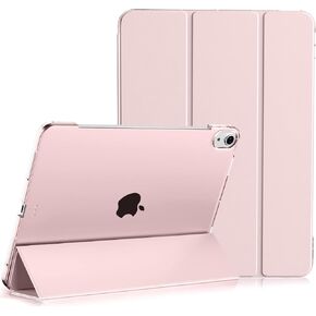 aoub Case for iPad 10th Generation 10.9 inch 2022, Smart Folio Stand, Slim Hard PC Translucent Back Shell Cover for iPad 10th Gen, Support Touch ID, Auto Wake/Sleep, Black