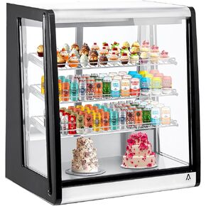Commercial Cake Display Refrigerator, 7 Cu.Ft./196L Single-Door Merchandiser with Interior LED Lighting, Double-Layered Glass, Countertop/Floor Refrigerator, 110v