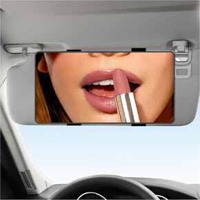 HD Large Car Mirror Vanity with Straps, Multifunctional Car Makeup Mirror for Car Sun Visor,Essential Interior Car Accessories Car Visor Mirror for Cars,SUVs,Trucks