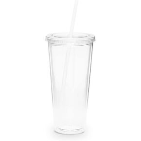 Simply Green Solutions Eco To Go Cold Drink Tumbler - Double Wall -20oz. Capacity - Clear