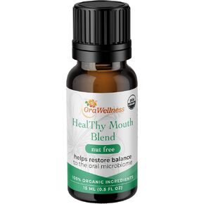 OraWellness Nut Free Healthy Mouth Blend Organic Toothpaste & Mouthwash Alternative Tooth Oil, Natural Mouth Rinse for Healthy Teeth & Gums for Women, Men and Kids, Pack of 1