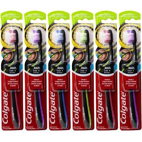 Colgate 360 Fresh N' Protect Toothbrush, Ultra Compact, Soft (Colors May Vary) - Pack of 6