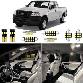 13pcs F150 Interior LED Lights Replacement for 2004 2005 2006 2007 2008 Ford F-150 6000K Super Bright White interior LED bulbs package + Installation Tool