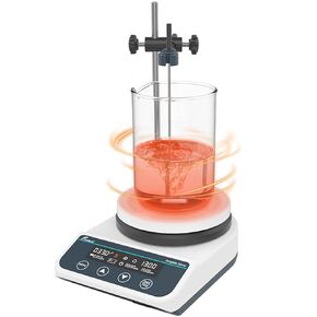 JOANLAB Digital Hot Plate Magnetic Stirrer Hotplate 50-1500rpm Adjustable, 310℃/590℉ w/Timer,3000ml Lab Hot Plate Stirrer