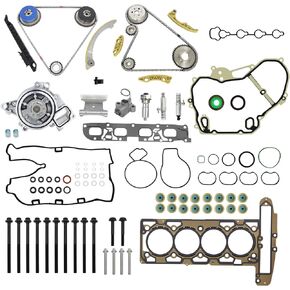 GDO Timing Chain Kit Water Pump, Head Gasket with VCT Solenoid Actuator Gear for Chevy Equinox Malibu GMC Terrain Buick Lacrosse Regal Verano 2.2 2.4L Ecotec 9-4201S 9-4201SX in Kuwait