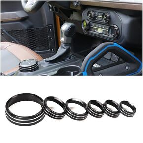Air Conditioner Headlight Control Switch Knob Cover Trim for 2021 2022 2023 2024 New Ford Bronco Sport Interior Accessories Audio 4 Wheel Drive Trailer Gear Shift Aluminum Decoration 7 Pack Red in Kuwait