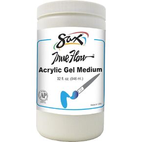 Sax - 442142 True Flow Acrylic Gel Medium - 1 Quart Dries to a Clear High Gloss, 32 Fl Oz (Pack of 1)