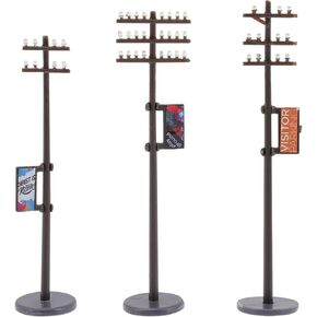 ULTECHNOVO 1 Set Telegraph Pole Model DIY Telegraph Poles Model Diorama Supplies 1/64 Scale Buildings Model Trains Model Trees Mini Toy Miniature Telegraph Poles Model Abs Sand Table Material