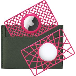 WALNEW AirTag Wallet Holder 2 Pack, Ultra Slim Thin Credit Card Size Case for Air Tags, 0.1 inch Thickness Airtag Holder for Purse, Backpack, Clutch Bag, Handbag