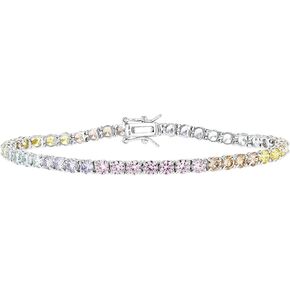 Sterling Silver Tennis Bracelet with 17.50ctw Cubic Zirconia in Rhodium Finish