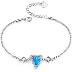 CiNily المرأة سوار على شكل قلب سوار أوبال قابل للتعديل 18K مطلية بالذهب الوردي هيبوالرجينيك أوبال مجوهرات هدية in Kuwait