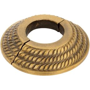 Renovators Supply Manufacturing Aluminum Escutcheon Plate 3.13" OD Escutcheon Lacquered Antique Gold Finish Radiator Flange in Saudi Arabia