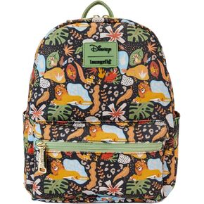 Loungefly Disney The Lion King 30th Anniversary Silhouette All-Over Print Canvas Square Mini Backpack