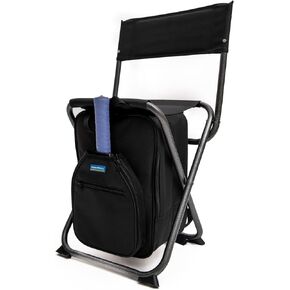 Pickleball Chair Backpack with Backrest Folding Stool Chair Compact and Paddle Sleeve for Men and Women, Supports 225 lbs in Saudi Arabia