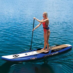 WOW Sports Genesis Inflatable Stand Up Paddle Board 11' with Cupholder and SUP Accessories