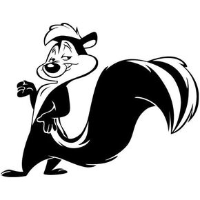White Cancelled Skunk Decal Window New STICKER